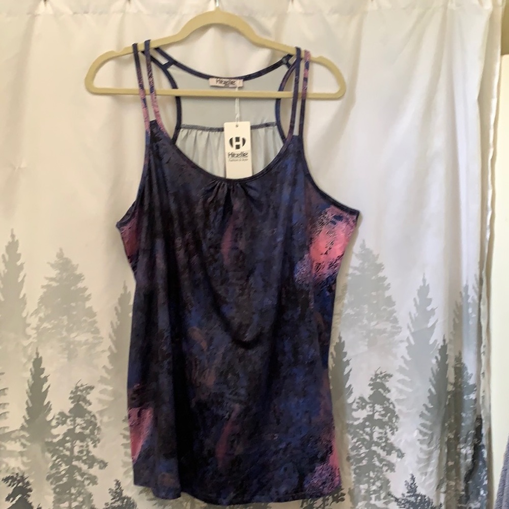 Work out Tank Top Galaxy Print 2XL NEW
